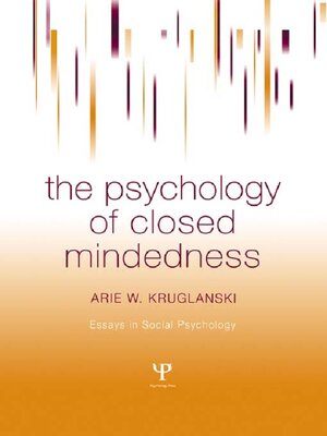 cover image of The Psychology of Closed Mindedness